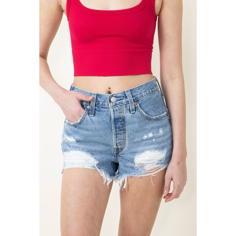 Levi’s 501 High Rise Med Wash Denim Shorts for Women - Size 29